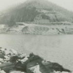 This picture was made after the Nantahala Dam was finished and was filling up.This is the same area as the picture on the left.